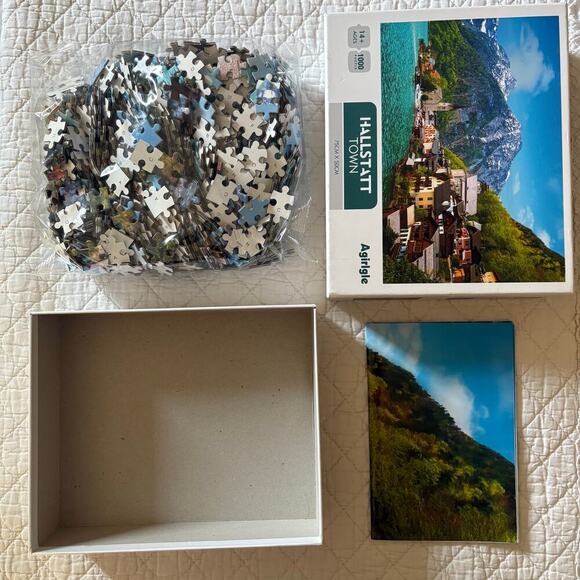 AGIRLGLE HALLSTATT TOWN Puzzle 1000 Pieces 75cmx50cm 14+ ages Intricate Logical - Picture 3 of 6